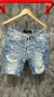 Bermuda Jeans Jogador Destroyed Azul - comprar online