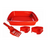 KIT BANDEIJA C/ PA E 2 COMEDOURO VERMELHO