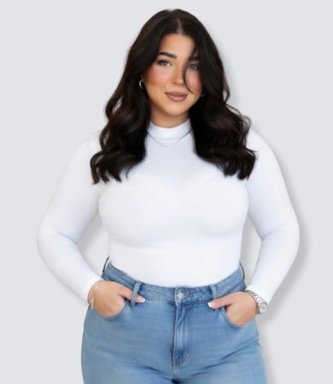 Blusa proteção raios UV segunda pele feminino elasticidade Plus Size-VINI