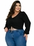 Cropped Blusinha Plus Size Mnaga Princesa Depreado - Meg - comprar online