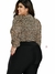 Cropped Blusinha Plus Size Mnaga Princesa Depreado - Meg - Donna Moça Plus