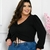 Cropped Blusinha Plus Size Mnaga Princesa Depreado - Meg - loja online