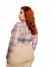 Cropped Brilho Plus Size Tule Lurex Brilho Xadrex - Vick - loja online