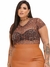 BODY FEMININO PLUS SIZE SEGUNDA PELE ANIMAL PRINT TRANSPARENTE - BIA - comprar online