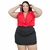 Shorts Saia Alfaitaria Plus Size Oval Social Moda Feminina Plus - Sofia