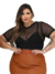 BODY FEMININO PLUS SIZE SEGUNDA PELE ANIMAL PRINT TRANSPARENTE - BIA na internet