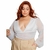Body Manga Bulfante Lurex Branco Decote Com Brilho - Milla na internet