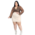 Conjunto Blusa Manga Longa E Saia Couro Festa Luxo Plus G1 - Laura na internet