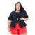 Blusa Bata Plus SIze Laço Amarração Tamanho Grande Tricoline Bababdo - Júlia