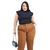 Conjunto Feminino Plus Size Calça Social Alfaitaria E Blusa Muscle -Tati
