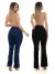 Kit Feminino 2 Peças - Calça Flare Jeans Preto e Calça Flare Jeans Escuro Levanta Bumbum Cintura Alta - Ptrl Jeans | Moda Jeans