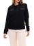 Jaqueta Maxxi Oversized Feminina Jeans Preto com Decoração de Taxas e Ilhos - comprar online