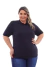Camisa Polo Feminina Listrada Preta Plus Size - Ptrl Jeans | Moda Jeans