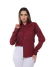 Kit Feminino 2 Peças - Camisa Social Feminina Slim Vinho e Calça Flare Sarja Branca na internet