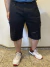Bermuda Masculina Jeans Preto Barra Desfiada com Rasgo Plus Size na internet