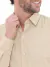 KIT Masculino 2 Peças - Camisa Social Premium Tipo Linho Bege e Camisa Social Slim Preta