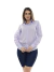 Camisa Social Feminina Manga Longa Slim Lilás