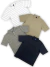 KIT Masculino - Polo Listrada Bege, Cinza, Preta e Branca - comprar online
