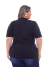 Camisa Polo Feminina Listrada Preta Plus Size - loja online