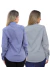KIT Feminino 2 Peças - Camisa Social Premium Tipo Linho Azul Cobalto e Camisa Social Slim Cinza - comprar online
