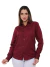 Imagem do Kit Feminino 2 Peças - Camisa Social Feminina Slim Vinho e Calça Flare Sarja Branca