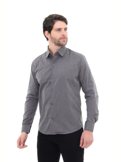 KIT Masculino 2 Peças - Camisa Social Premium Tipo Linho Chumbo e Camisa Social Premium Tipo Linho Bege - loja online
