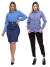 KIT Feminino 2 Peças - Camisa Social Premium Tipo Linho Azul Cobalto e Camisa Social Slim Azul - loja online
