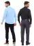KIT Masculino 2 Peças - Camisa Social Premium Tipo Linho Azul Claro e Camisa Social Slim Preto - loja online