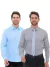 KIT Masculino 2 Peças - Camisa Social Premium Tipo Linho Azul Claro e Camisa Social Slim Cinza