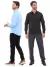 KIT Masculino 2 Peças - Camisa Social Premium Tipo Linho Azul Claro e Camisa Social Slim Preto na internet
