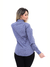 KIT 2 Peças- Camisa Social Feminina Premium Tipo Linho Azul Cobalto - loja online