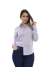 Camisa Social Feminina Manga Longa Slim Lilás - loja online