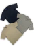 KIT Masculino 3 Peças - Polo Listrada Bege, Cinza e Preto