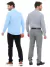 KIT Masculino 2 Peças - Camisa Social Premium Tipo Linho Azul Claro e Camisa Social Slim Cinza