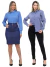 Imagem do KIT Feminino 2 Peças - Camisa Social Premium Tipo Linho Azul Cobalto e Camisa Social Slim Azul