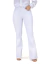 Kit Feminino 2 Peças - Camisa Social Feminina Slim Vinho e Calça Flare Sarja Branca - Ptrl Jeans | Moda Jeans