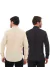 KIT Masculino 2 Peças - Camisa Social Premium Tipo Linho Bege e Camisa Social Slim Preta na internet