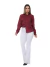 Kit Feminino 2 Peças - Camisa Social Feminina Slim Vinho e Calça Flare Sarja Branca - comprar online