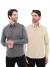 KIT Masculino 2 Peças - Camisa Social Premium Tipo Linho Chumbo e Camisa Social Premium Tipo Linho Bege