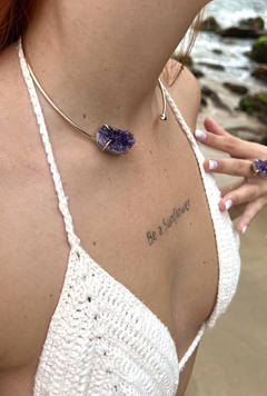 Imagem do COLAR CHOKER ARO DRUSA DE AMETISTA