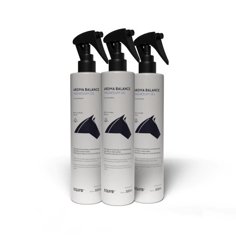 KIT 3 Aroma Balance Magnesium Oil linimento para Cavalo | Body & Mind Relief | 500 ml - alívio da dor e foco mental