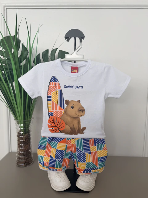 Conjunto Menino Verão Capivara Surfista - Kyly