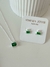 conjunto cristal verde