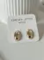Aros pasante gold con cubic - comprar online