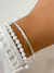 pulsera esclava 3mm 6,7cm acero blanco - comprar online
