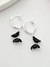 Argollas dije mariposa acero blanco - comprar online