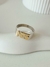 Anillo doble inicial plata y oro