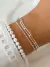 Pulsera forcet doble acero blanco