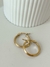 Argollas labradas acero dorado - comprar online