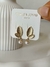 aros pasante hoja y perla gold - comprar online